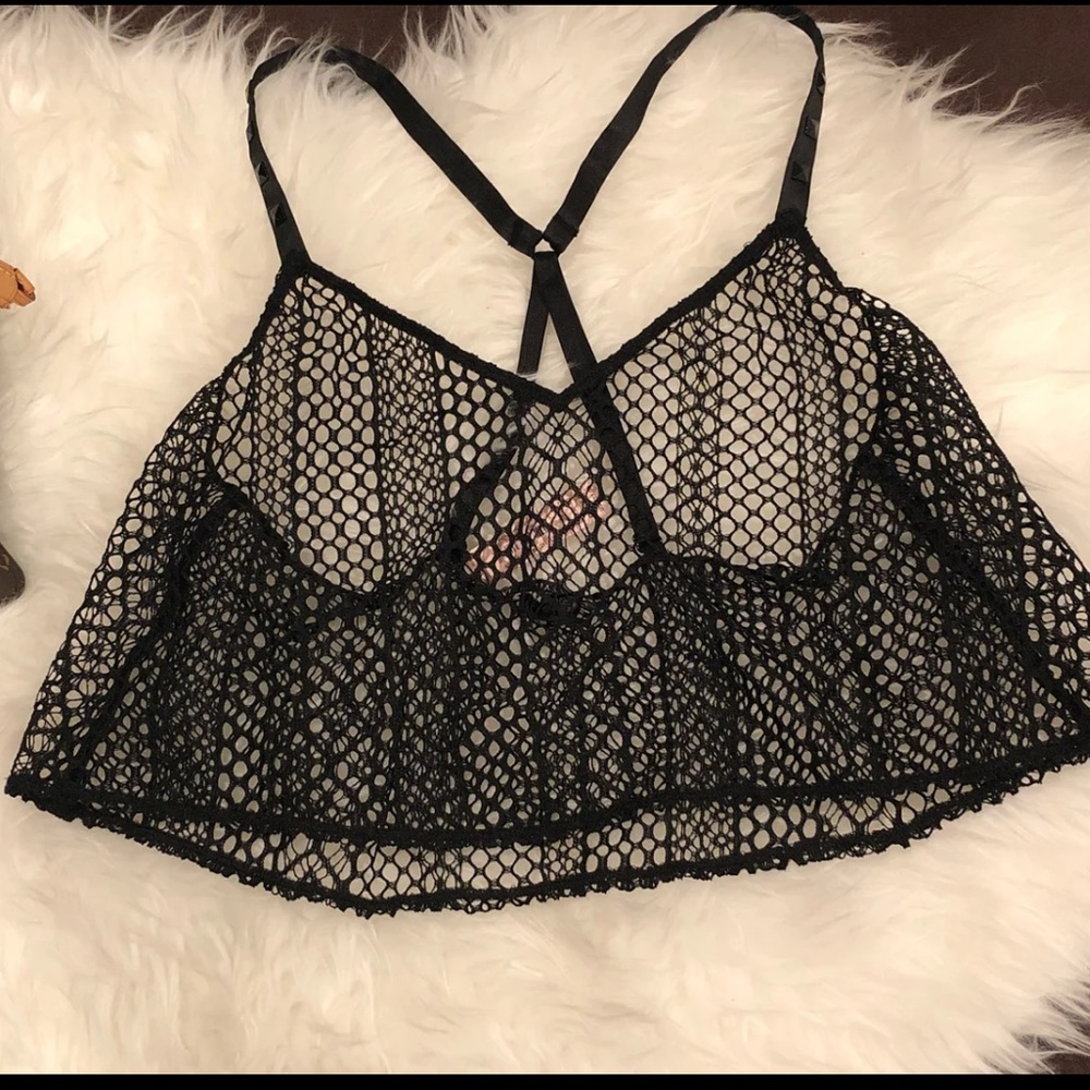 Sexy Victoria’s Secret black mesh top